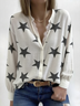 Women's Star Pattern Long Sleeve Shirt Loose and Comfortable Regular Top