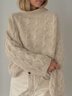 Plain Casual Crew Neck Sweater