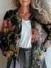 Vintage Floral Printing Regular Fit Cardigan