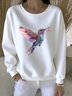 Crew Neck Cotton Animal Casual Sweatshirt
