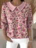 Floral Regular Fit Cotton Casual Sweater
