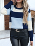 Crew Neck Casual Abstract Regular Fit Sweater