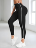 High Waist Sports Fitness Pants With Hem Trousers Hip Lifting Tummy Shaping Yoga Pants