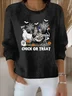 Women's Autumn and Winter Festive Patterned Pullover Tops