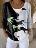 Loose Simple Halloween V Neck Cardigan