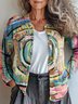 Knitted Loose Vintage Crew Neck Cardigan
