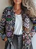Crew Neck Cat Vintage Knitted Cardigan