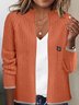 Women's Elegant Knitted Cardigan Jacket Long Sleeve Casual Zipper Sweater