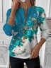 Imitation Cashmere Loose Gradient Pattern Casual Sweater