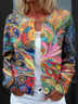 Peasant Knitted Loose Crew Neck Cardigan