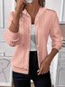 Casual Plain Long Sleeve Hoodie