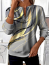 Regular Fit Stand Collar Casual Cotton Sweatshirt