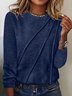 Casual Plain Crew Neck T-shirt
