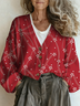 Loose V Neck Casual Cardigan