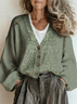 Casual Loose Ethnic V Neck Cardigan