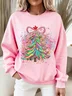 Loose Christmas Tree Casual Sweatshirt