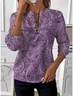 Vintage Paisley Loose Sweatshirt