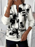 Women's Abstract Print Casual Zip-Up Long Sleeve Sweatshirt