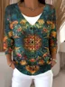 Loose Vintage V Neck Cardigan