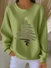 Christmas Printing Casual Crew Neck Sweatshirt