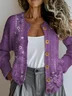 Vintage Knitted Loose Crew Neck Cardigan