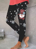 Christmas Casual Printing Jersey Leggings