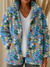 Women's Printed Casual Loose Cardigan Flannel Jacket