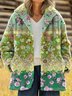 Women's Printed Casual Loose Cardigan Flannel Jacket