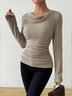 Urban Plain Cowl Neck T-shirt