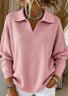 Shawl Collar Plain Simple Loose Sweater