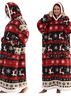 Home Clothes Jacket Lazy Hooded Sweater Thickened Blanket Loose Pullover Wearable Blanket Couple Style