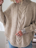 Split Joint Street Mock Neck Dolman Sleeve Sweater