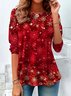 Casual Ombre Crew Neck Regular Fit T-Shirt
