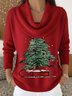 Others Simple Loose Christmas Tree Sweater