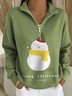 Half Open Collar Christmas Casual Loose Sweater