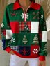 Christmas Casual Half Open Collar Sweater