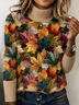 Turtleneck Loose Casual Maple Leaf Sweater