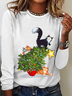 Cat Christmas Funny  Long sleeve shirt