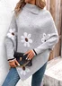 Knitted Casual Turtleneck Regular Fit Sweater