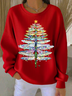 Printing Christmas Tree Casual Sweatshirt