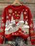 Loose Crew Neck Casual Christmas Sweatshirt