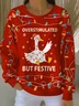 Overstimulated But Festive Ugly Christmas Sweatshirt