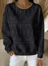 Loose Printing Casual Abstract Sweatshirt